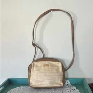 ETIENNE AIGNER Pure!     Woven jute / straw bag Gold and Tan Crossbody